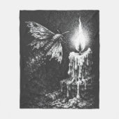 炎に惹かれる蛾 — BurnsInHell作 フリースブランケット (正面)