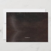 炎のそばでのワインボトル招待状 招待状 (裏面)