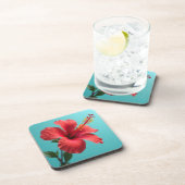 炎のような赤いハイビスカス コースター (右側)