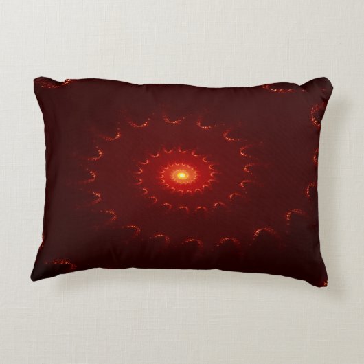 炎のような赤い輝きの渦巻きグラデーション アクセントクッション (裏面)