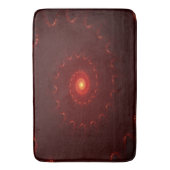 炎のような赤い輝きの渦巻きグラデーション バスマット (正面縦)