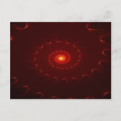 炎のような赤い輝きの渦巻きグラデーション ポストカード (正面)