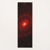 炎のような赤い輝きの渦巻きグラデーション ヨガマット (正面)