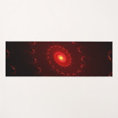 炎のような赤い輝きの渦巻きグラデーション ヨガマット (正面(横))