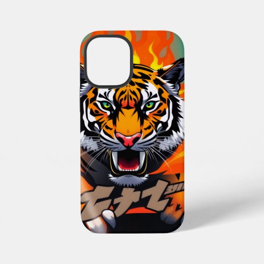 炎のアニメトラ iPhoneケース (裏面)