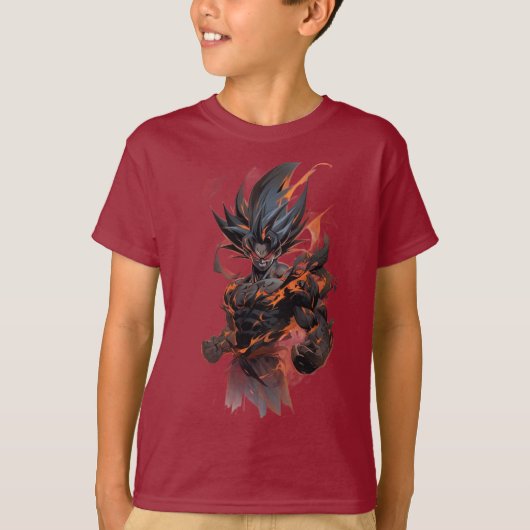 炎のアニメ戦士キッズTシャツ Tシャツ (正面)