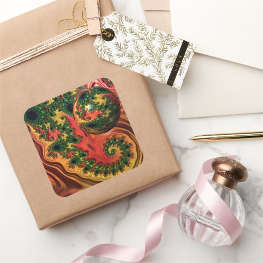 炎のエレガンス – 複雑さの勉強 スクエアシール (ギフト)