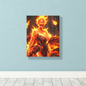 炎のエレメント キャンバスプリント (インサイチュ (ウッドフロア))