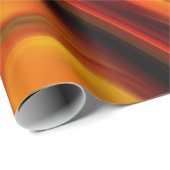 炎のオレンジと黄色のパタ渦巻形のーン ラッピングペーパー (ロールコーナー)