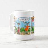 炎のオレンジは私のお尻の一見を大きくさせますか。 コーヒーマグカップ (正面左)