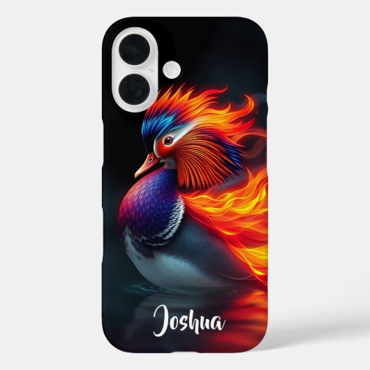 炎のオレンジ色の鴛鴦 Case-Mate iPhoneケース (裏面)
