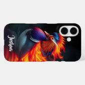 炎のオレンジ色の鴛鴦 Case-Mate iPhoneケース (裏面 (横))