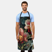 炎のオーキッドスペクトラムウォーター色 エプロン (着用した状態)