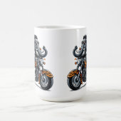 炎のオートバイの象 コーヒーマグカップ (中央)