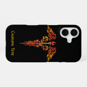 炎のカドゥケウス iPhone 16ケース (裏面横)