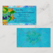 炎のカメの名刺のテンプレート 名刺 (正面/裏面)