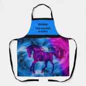 炎のギャロピンブラックホースパーソナライズされた エプロン (正面)