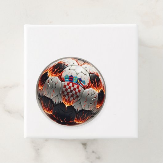 炎のクロアチアのサッカーボール フェイバータグ (インサイチュ)