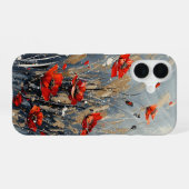 炎のケシ iPhone 16ケース (裏面横)
