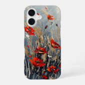 炎のケシ iPhone 16ケース (裏面)