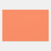 炎のコーラルコッパーOrangeシェード3トーン ラッピングペーパーシート (正面)
