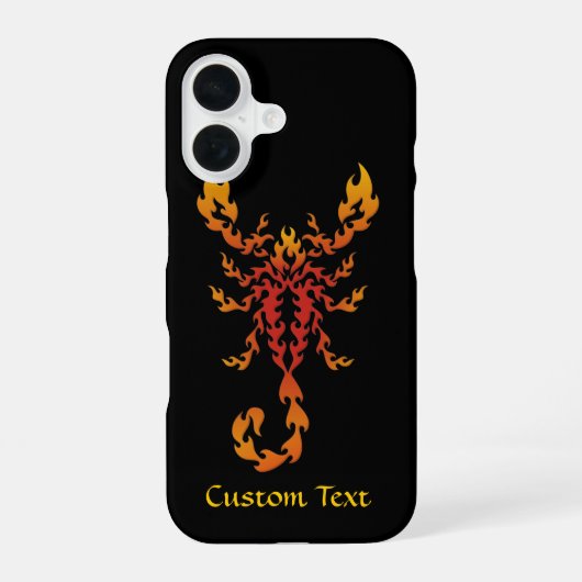 炎のサソリ iPhone 16ケース (裏面)