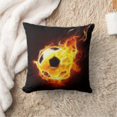炎のサッカーボール クッション (ブランケット)