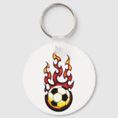 炎のサッカーボール 熱い炎 スポーツ キーホルダー (裏面)