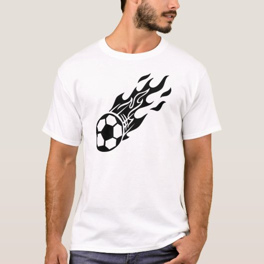 炎のサッカーボール Tシャツ (正面)