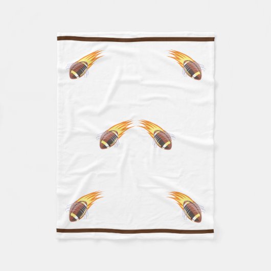 炎のサッカー – フリースブランケット (正面)