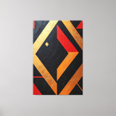 炎のジオメトリ キャンバスプリント (正面)