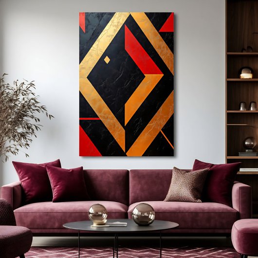 炎のジオメトリ ポスター