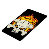 炎のスカルとクロスボーン マグネット (左側)