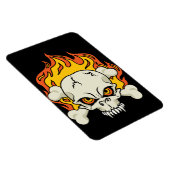 炎のスカルとクロスボーン マグネット (右側)