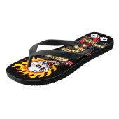 炎のスカル感じの恐怖 ビーチサンダル (アングル)