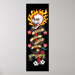 炎のスカル感じザ・ビアー ポスター