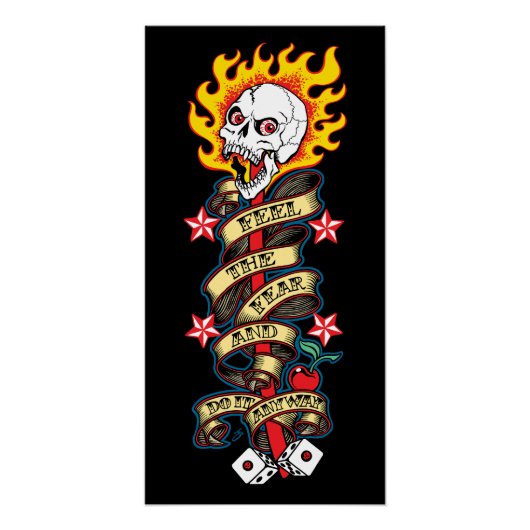 炎のスカル感じザ・ビアー ポスター (正面)