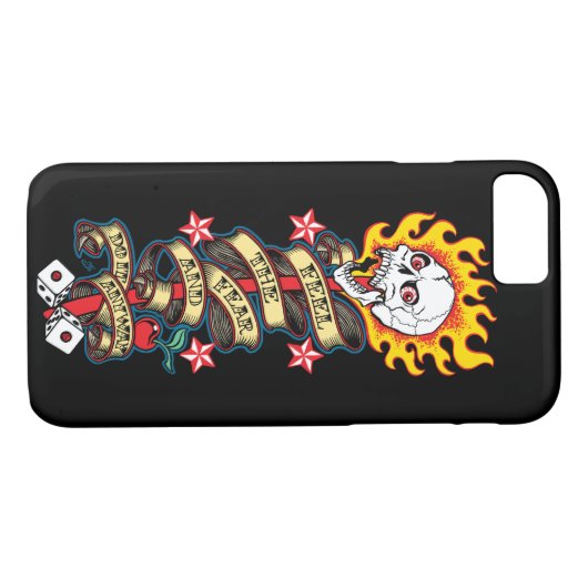 炎のスカル感じザ・ビアー Case-Mate iPhoneケース (裏面(横))