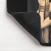 炎のタバコが発生するサタンデビル地獄の魔女 マウスパッド (コーナー)