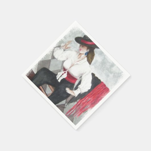 炎のダンスペインのサ紙ナプキン スタンダードカクテルナプキン (角)