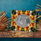 炎のチューリップ花自分の写真を作成 フォトプラーク (側面)