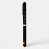 炎のトラが夜を徘徊する iPhoneケース (左側面)