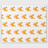 炎のドラゴンの様式化された画像 ラッピングペーパー (フラット)