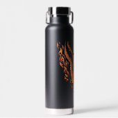 炎のドラゴンの背後に剣 ウォーターボトル (正面)