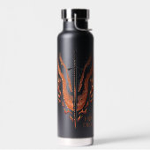 炎のドラゴンの背後に剣 ウォーターボトル (左面)