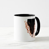 炎のドラゴンの背後に剣 マグカップ (正面右)