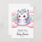 炎のドラゴンベビーシャワー サンキューカード (正面/裏面)