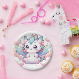 炎のドラゴンベビーシャワー ペーパープレート