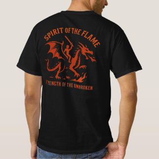 炎のドラゴンライダーの精神 Tシャツ