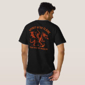炎のドラゴンライダーの精神 Tシャツ (裏面フル)